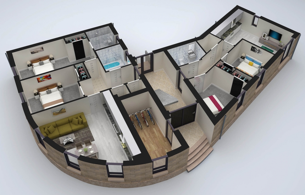 3d Floor Plan Rendering Services, Floor Plan House Ideas